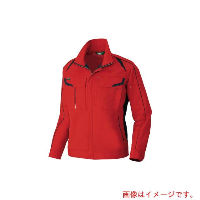 アイトス（AITOZ）　長袖ストレッチブルゾン（エコワーカーストレッチ）　レッド　Ｓ　【品番：AZ1901-009-S】