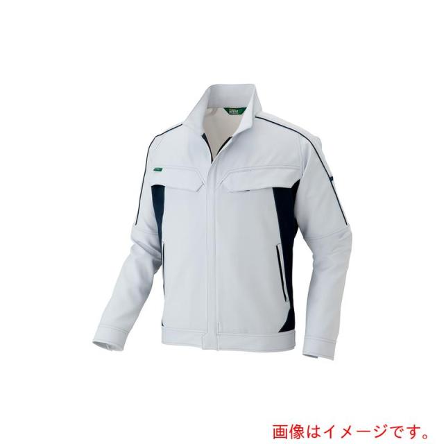 アイトス（AITOZ）　長袖ストレッチブルゾン（エコワーカーストレッチ男女兼用）ＡＺ１９０２　シルバーグレー　Ｓ　【品番：AZ1902-003-S】