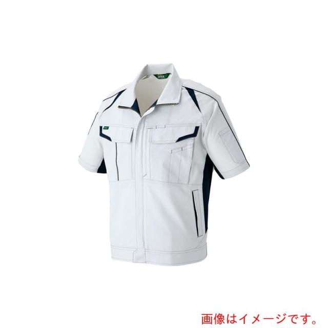 アイトス（AITOZ）　春夏半袖ストレッチブルゾン（エコワーカーストレッチ）　シルバーグレー　３Ｌ　【品番：AZ1932-003-3L】