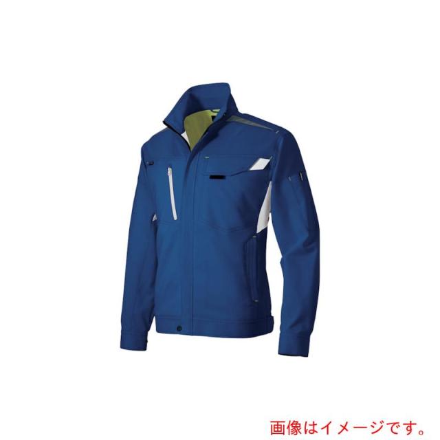 アイトス（AITOZ）　長袖ブルゾンストレッチ裏綿（ライトフィックス）　ロイヤルブルーＬ　【品番：AZ2501-006-L】