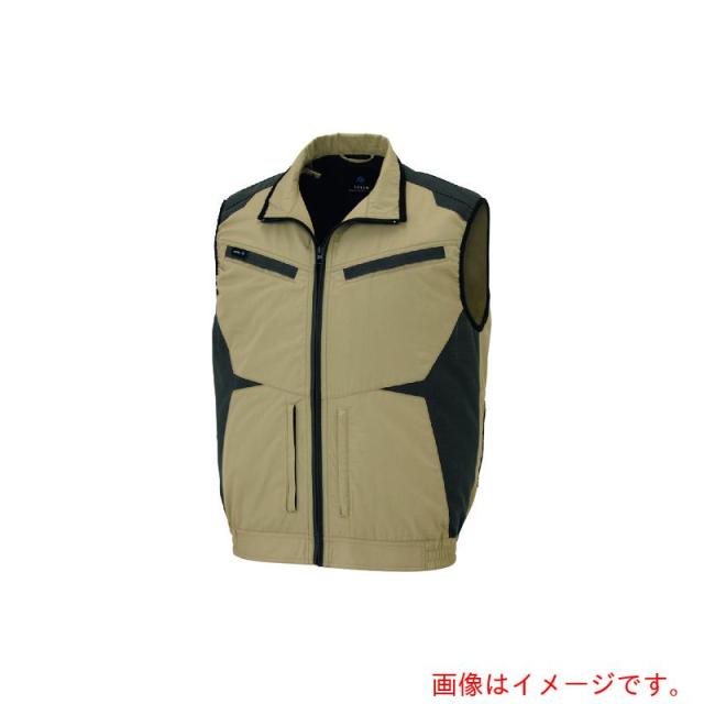 アイトス（AITOZ）　空調服用ベスト（空調服ＴＭ）　カーキ　５Ｌ　【品番：AZ30587-025-5L】