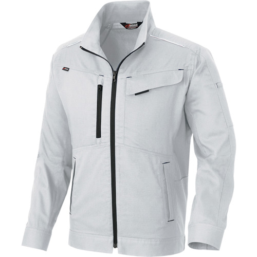 アイトス（AITOZ）　ニュームービンカット　春夏長袖ブルゾン　シルバーグレー　Ｌ　【品番：AZ3330-003-L】