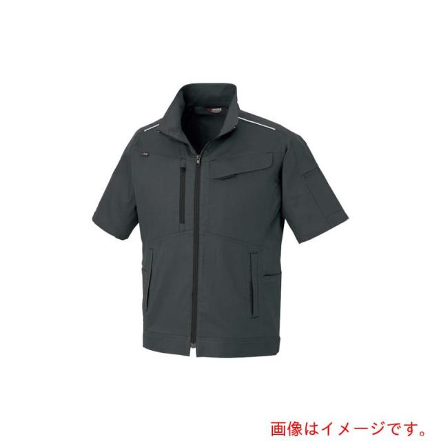 アイトス（AITOZ）　ニュームービンカット　春夏半袖ブルゾン　チャコールグレー　６Ｌ　【品番：AZ3332-014-6L】