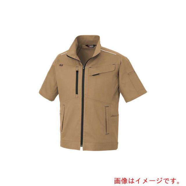 アイトス（AITOZ）　ニュームービンカット　春夏半袖ブルゾン　カーキ　６Ｌ　【品番：AZ3332-025-6L】
