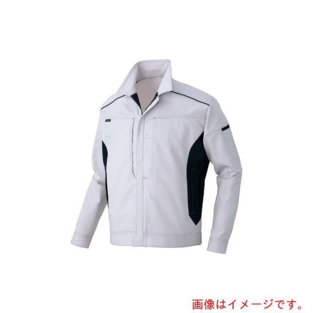 アイトス（AITOZ）　長袖ブルゾン　エコＴＣストレッチ（プラントペット　男女兼用）　シルバーグレー　ＳＳ　【品番：AZ3501-003-SS】