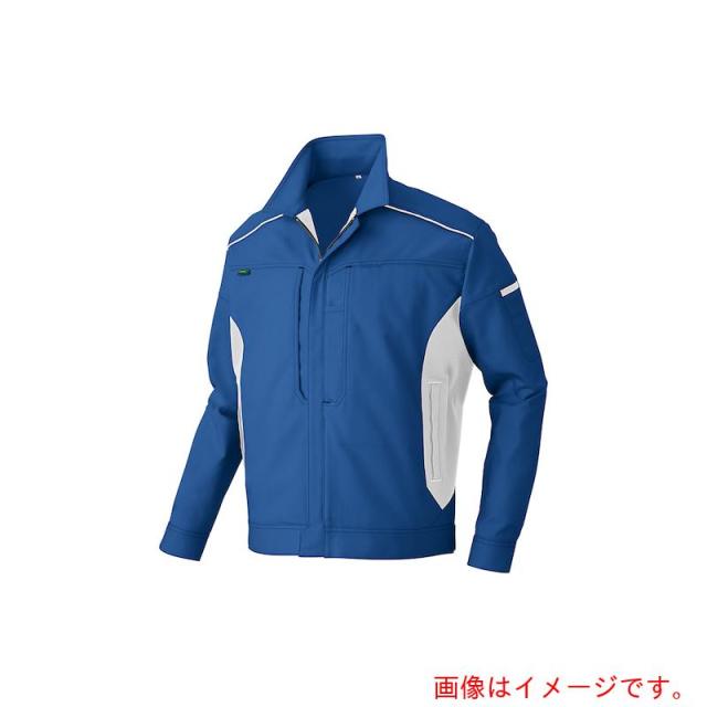 アイトス（AITOZ）　長袖ブルゾン　エコＴＣストレッチ（プラントペット　男女兼用）　ブルー　４Ｌ　【品番：AZ3501-006-4L】