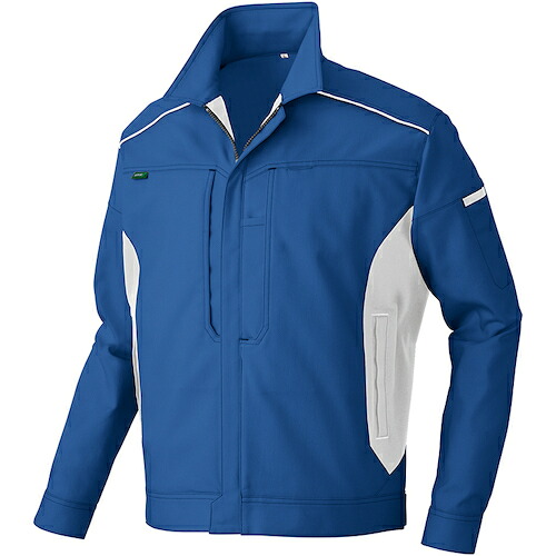 アイトス（AITOZ）　長袖ブルゾン　エコＴＣストレッチ（プラントペット　男女兼用）　ブルー　Ｌ　【品番：AZ3501-006-L】