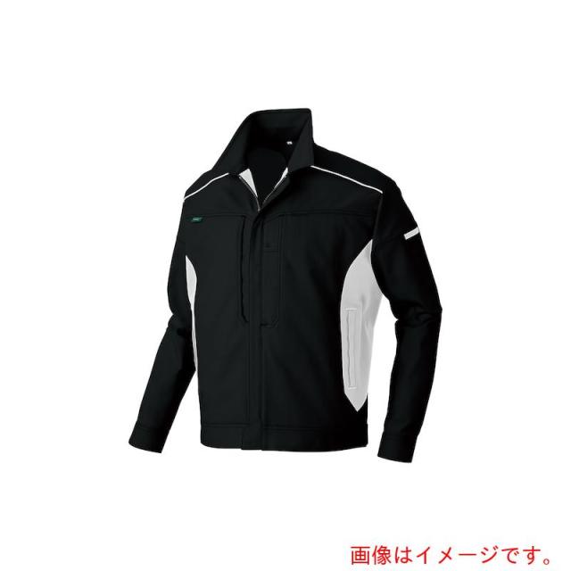 アイトス（AITOZ）　長袖ブルゾン　エコＴＣストレッチ（プラントペット　男女兼用）　ブラック　４Ｌ　【品番：AZ3501-010-4L】