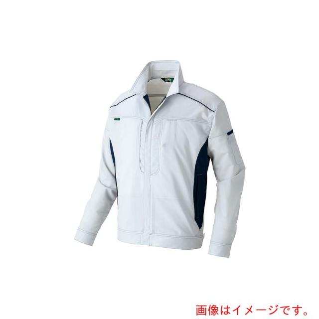 アイトス（AITOZ）　長袖ブルゾン（男女兼用）ＡＺ３５３０　シルバーグレー×ネイビー　６Ｌ　【品番：AZ3530-003-6L】