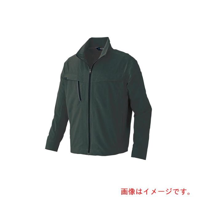 アイトス（AITOZ）　長袖ブルゾン（男女兼用）ＡＺ４１３０高通気軽量スーパーストレッチ　ダークグリーン　５Ｌ　【品番：AZ4130-015-5L】