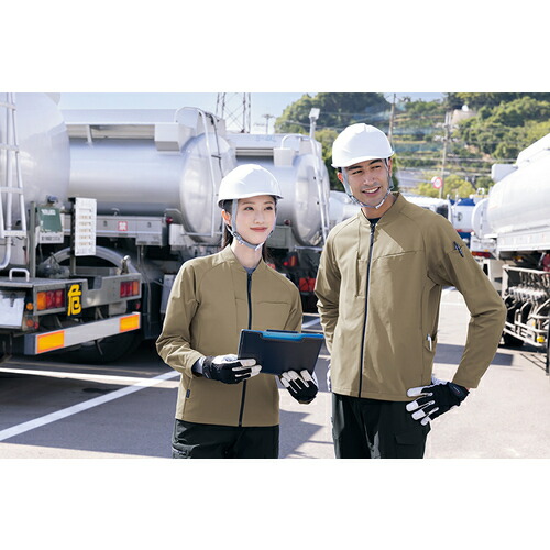 アイトス（AITOZ）　長袖ブルゾン（男女兼用）　ＴＵＬＴＥＸ　ＷＯＲＫ　ＡＺ４２３１　シルバーグレー　４Ｌ　【品番：AZ4231-003-4L】