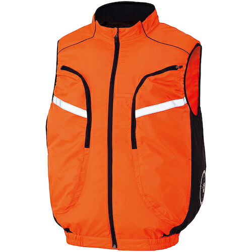 アイトス（AITOZ）　物流作業対応型空調服ベスト（空調服ＴＭ）　ハイパーオレンジ　Ｌ　【品番：AZ50195-093-L】