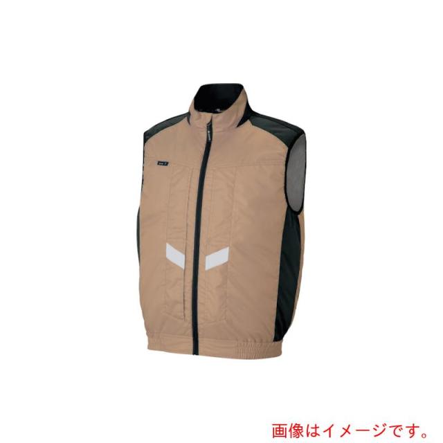 アイトス（AITOZ）　遮熱シェード付空調服長袖ベスト　（空調服ＴＭ）　フルハーネス対応　カーキ　３Ｌ　【品番：AZ50297-025-3L】