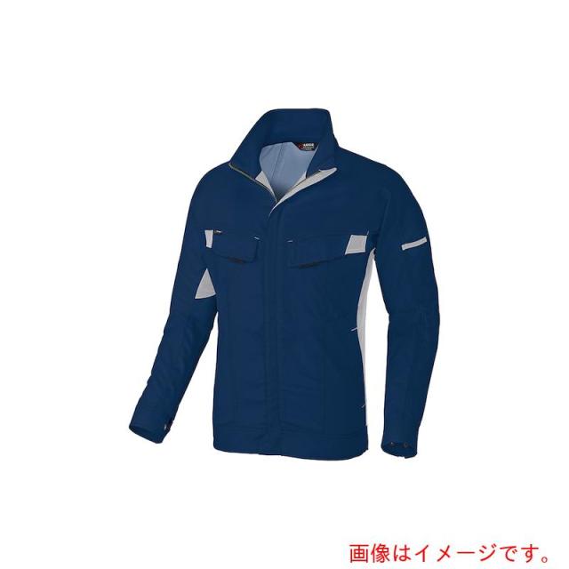 アイトス（AITOZ）　綿１００％春夏用長袖ブルゾンムービンカット　ネイビー　Ｓ　【品番：AZ5130-008-S】