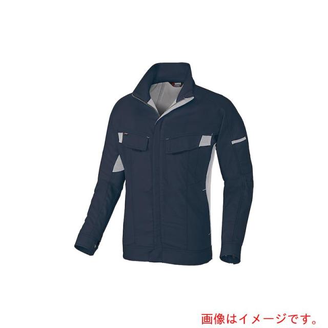 アイトス（AITOZ）　綿１００％春夏用長袖ブルゾンムービンカット　チャコール　４Ｌ　【品番：AZ5130-014-4L】