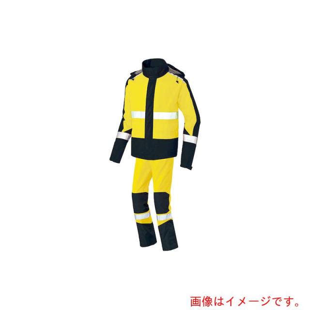 アイトス（AITOZ）　ＢＲＡＶＥ　ＲＥＡＩＮ　レインスーツ男女兼用　イエローＸブラック　６Ｌ　【品番：AZ56206-019-6L】