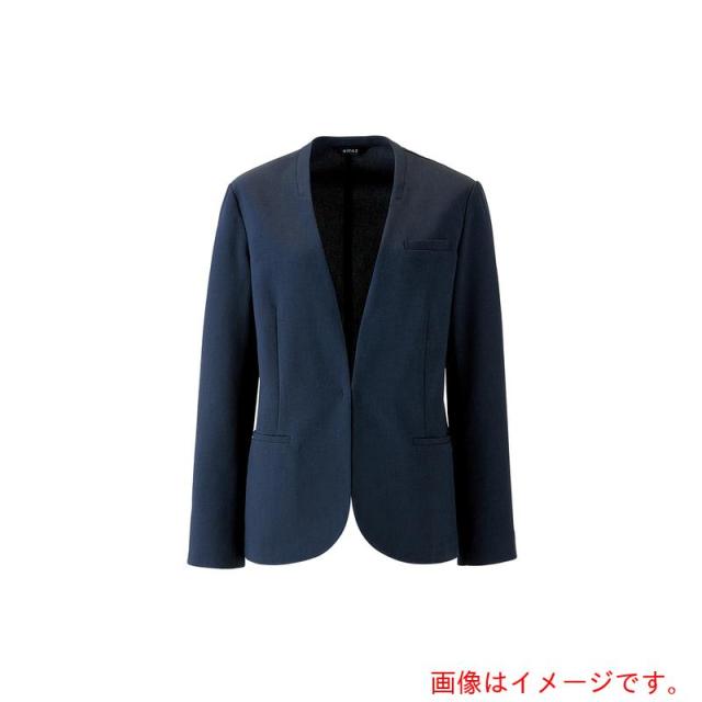 アイトス（AITOZ）　ピエ　レディースノーカラージャケットＡＺ６３００２０　ネイビー　２３　【品番：AZ630020-011-23】