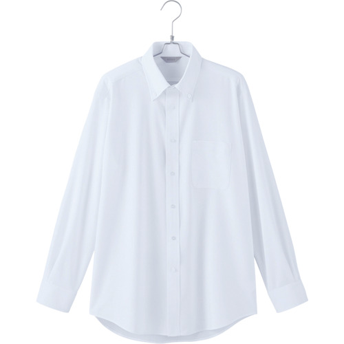 アイトス（AITOZ）　ピエ　メンズ長袖ボタンダウンシャツＡＺ６３４０６１　ホワイト　Ｌ　【品番：AZ634061-001-L】