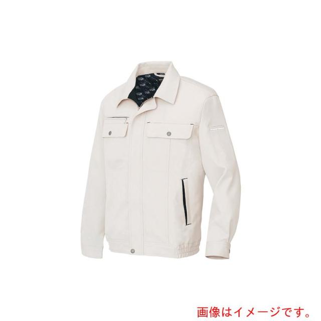 アイトス（AITOZ）　長袖ブルゾンＢ（男女兼用）ＡＺ６５６０　ベージュ×ブラック　ＬＬ　【品番：AZ6560-002-LL】
