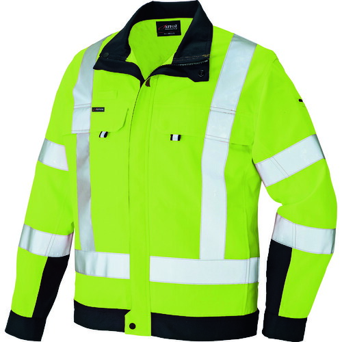 アイトス（AITOZ）　長袖ブルゾン（男女兼用）　ハイパーイエロー×ネイビー　５Ｌ　【品番：2730-091-5L】