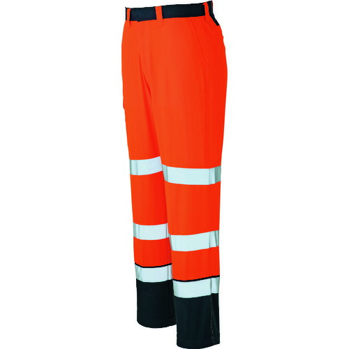 アイトス（AITOZ）　ワークパンツ（ノータック）（男女兼用）　ハイパーオレンジ×ネイビー　５Ｌ　【品番：2750-093-5L】