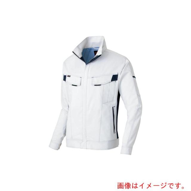 アイトス（AITOZ）　ニュームービンカット　春夏長袖ブルゾン　シルバーグレー×ネイビー　Ｓ　【品番：AZ6830-003-S】