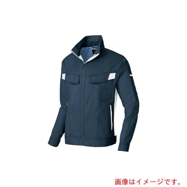 アイトス（AITOZ）　ニュームービンカット　春夏長袖ブルゾン　ネイビー×シルバーグレー　４Ｌ　【品番：AZ6830-008-4L】