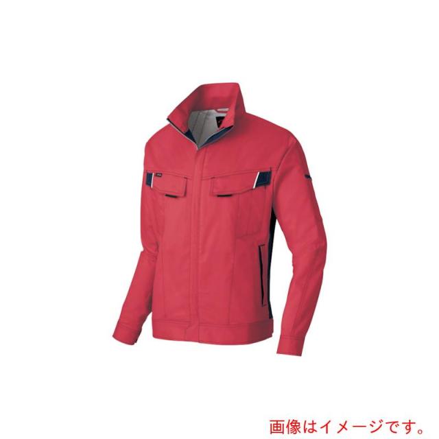 アイトス（AITOZ）　ニュームービンカット　春夏長袖ブルゾン　レッド×チャコールグレー　Ｓ　【品番：AZ6830-009-S】