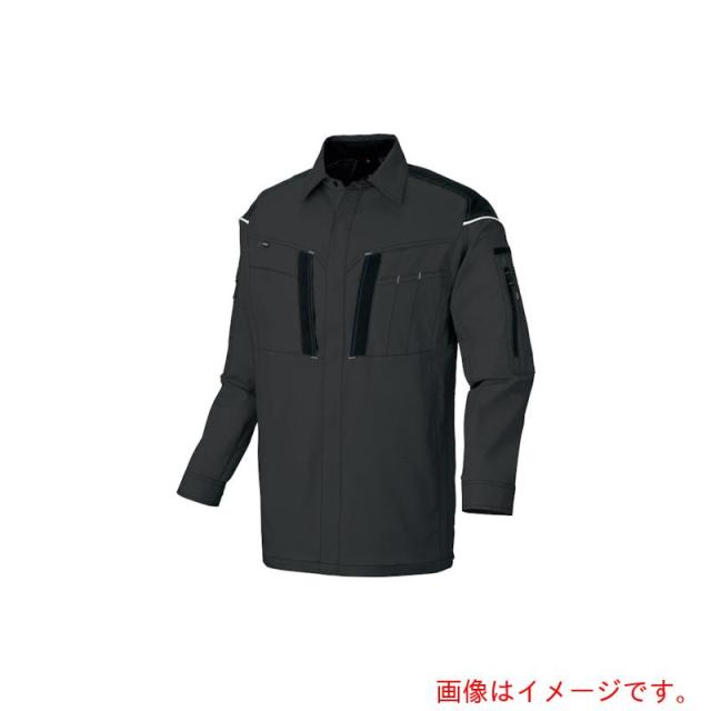 アイトス（AITOZ）　ニュームービンカット　フルハーネス仕様長袖シャツ　チャコールグレー　４Ｌ　【品番：AZ6836-014-4L】