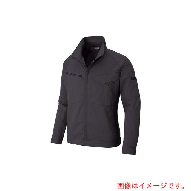 アイトス（AITOZ）　ニュームービンカット　春夏長袖ブルゾン　チャコールグレー　６Ｌ　【品番：AZ6840-014-6L】