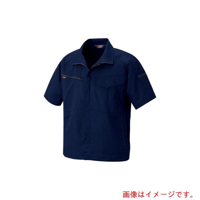 アイトス（AITOZ）　ニュームービンカット　春夏半袖ブルゾン　ネイビー　３Ｌ　【品番：AZ6842-008-3L】