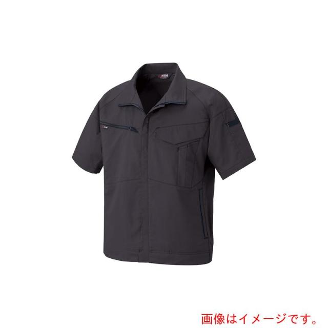 アイトス（AITOZ）　ニュームービンカット　春夏半袖ブルゾン　チャコールグレー　４Ｌ　【品番：AZ6842-014-4L】
