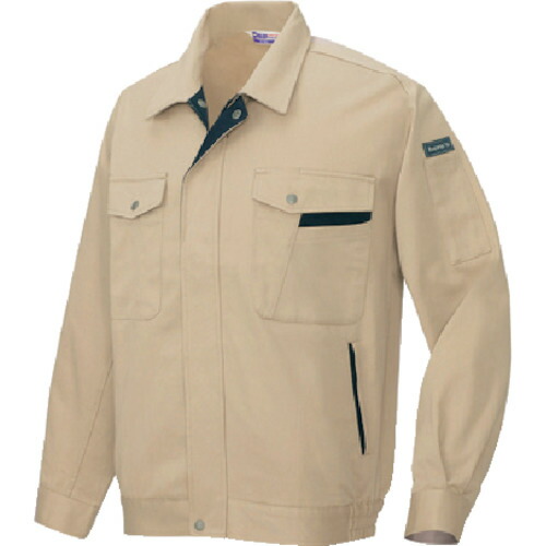 アイトス（AITOZ）　長袖ブルゾン　ベージュ×ネイビー　６Ｌ　【品番：AZ-771-002-6L】