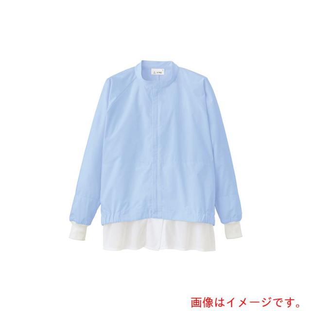 アイトス（AITOZ）　ＣＯＭＦＯＲＴ　ＦＩＴ　衛生白衣　長袖比翼ジャンバー（男女兼用）ＡＺ８６１０３０　サックス　ＳＳ　【品番：AZ861030-007-SS】