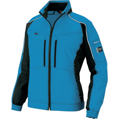 アイトス（AITOZ）　エコプロダクト長袖ブルゾン　アクアブルーＸブラック　Ｌ　【品番：AZ9101-006-L】