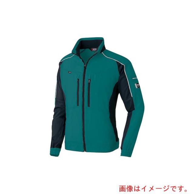 アイトス（AITOZ）　エコプロダクト春夏長袖ブルゾン　グリーンＸブラック　３Ｌ　【品番：AZ9130-005-3L】