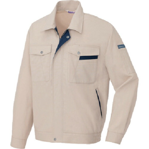 アイトス（AITOZ）　長袖サマーブルゾン　ベージュ×ネイビー　４Ｌ　【品番：AZ-960-002-4L】