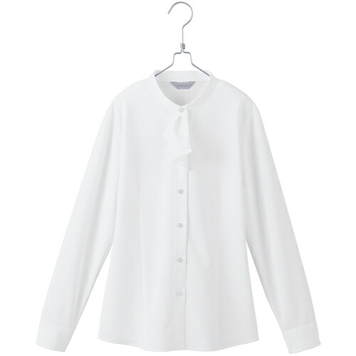 アイトス（AITOZ）　ピエ　長袖ブラウスＨＣＢ４１２１　ホワイト　９　【品番：HCB4121-001-9】