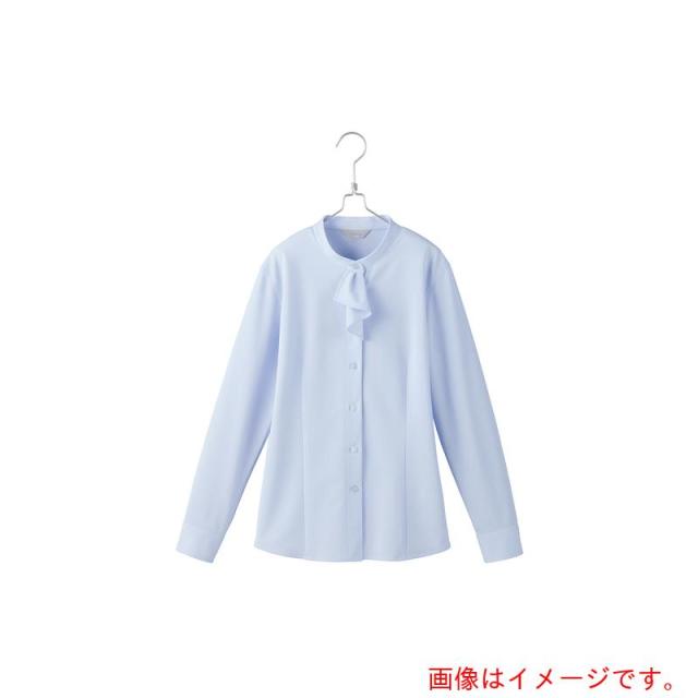 アイトス（AITOZ）　ピエ　長袖ブラウスＨＣＢ４１２１　サックス　７　【品番：HCB4121-020-7】