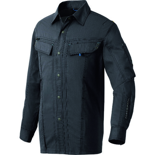 アイトス（AITOZ）　長袖シャツ（男女兼用）　チャコール　３Ｌ　【品番：30535-014-3L】