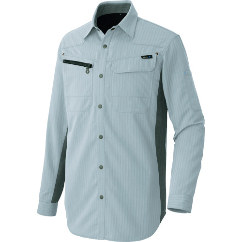 アイトス（AITOZ）　長袖シャツ（薄地）　シルバーグレー　５Ｌ　【品番：30635-003-5L】