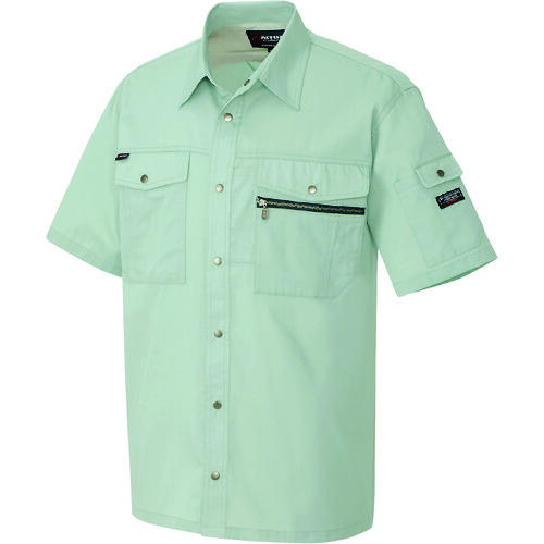 アイトス（AITOZ）　半袖シャツ（男女兼用）　アースグリーン　ＳＳ　【品番：3237-005-SS】