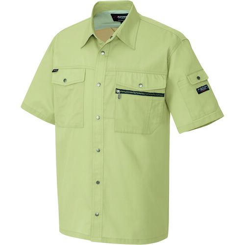 アイトス（AITOZ）　半袖シャツ（男女兼用）　マスタード　Ｍ　【品番：3237-019-M】