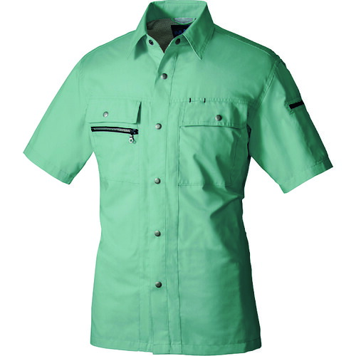 アイトス（AITOZ）　半袖シャツ　グリーン　Ｌ　【品番：3437-015-L】