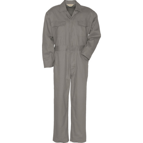 アイトス（AITOZ）　つなぎ作業服ボタン仕様グレー３Ｌ　【品番：500-004-3L】