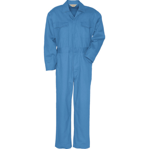 アイトス（AITOZ）　つなぎ作業服ボタン仕様ブルー５Ｌ　【品番：500-006-5L】