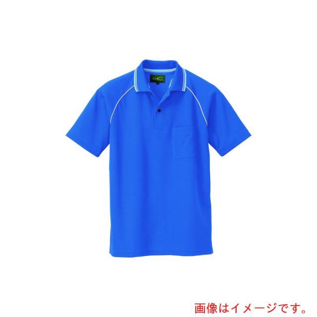 アイトス（AITOZ）　制電半袖ポロシャツ（男女兼用）　ブルー　３Ｌ　【品番：50005-006-3L】