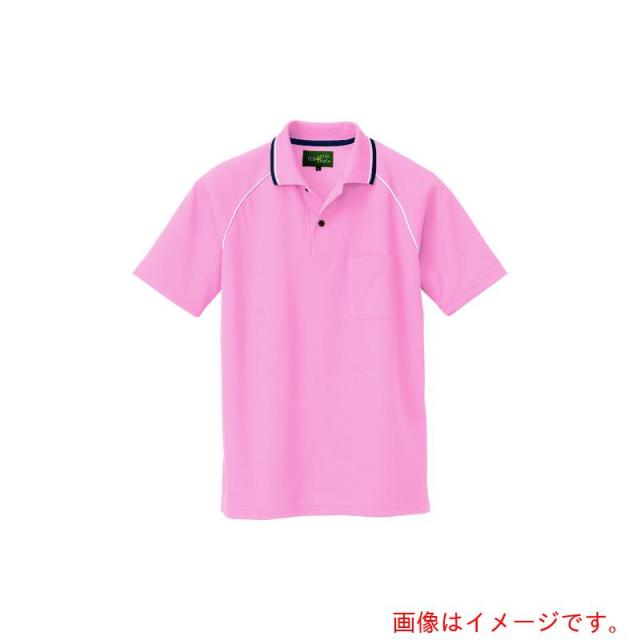 アイトス（AITOZ）　制電半袖ポロシャツ（男女兼用）　ピンク　４Ｌ　【品番：50005-060-4L】