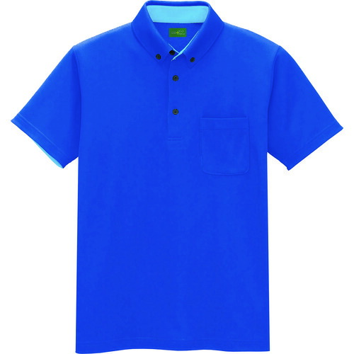 アイトス（AITOZ）　制電半袖ポロシャツ（男女兼用）　ブルー　３Ｌ　【品番：50006-006-3L】