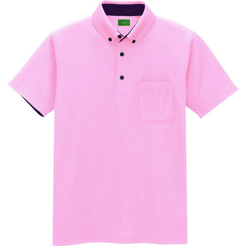 アイトス（AITOZ）　制電半袖ポロシャツ（男女兼用）　ピンク　４Ｌ　【品番：50006-060-4L】